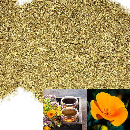 Organic California Poppy Cut Herb (ESCHSCHOLZIA CALIFORNIA) – Dried Botanical for Tea & Blends