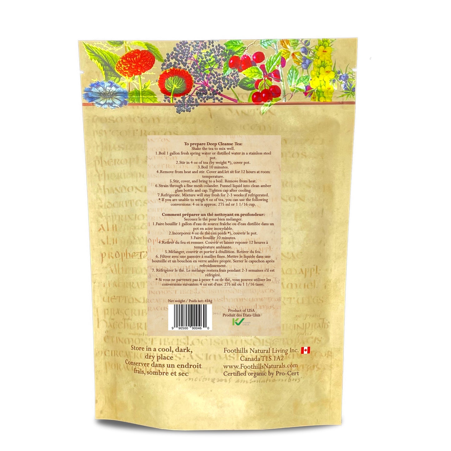 Organic Essiac-Style Herbal Tea Blend – 454g / 1 lb – Traditional Four-Herb Blend for Tea