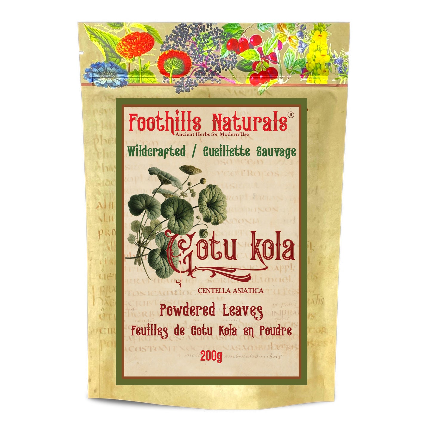 Gotu Kola Leaf Powder (Centella asiatica) – Wildcrafted – Finely Ground Botanical for Tea, Smoothies & Recipes