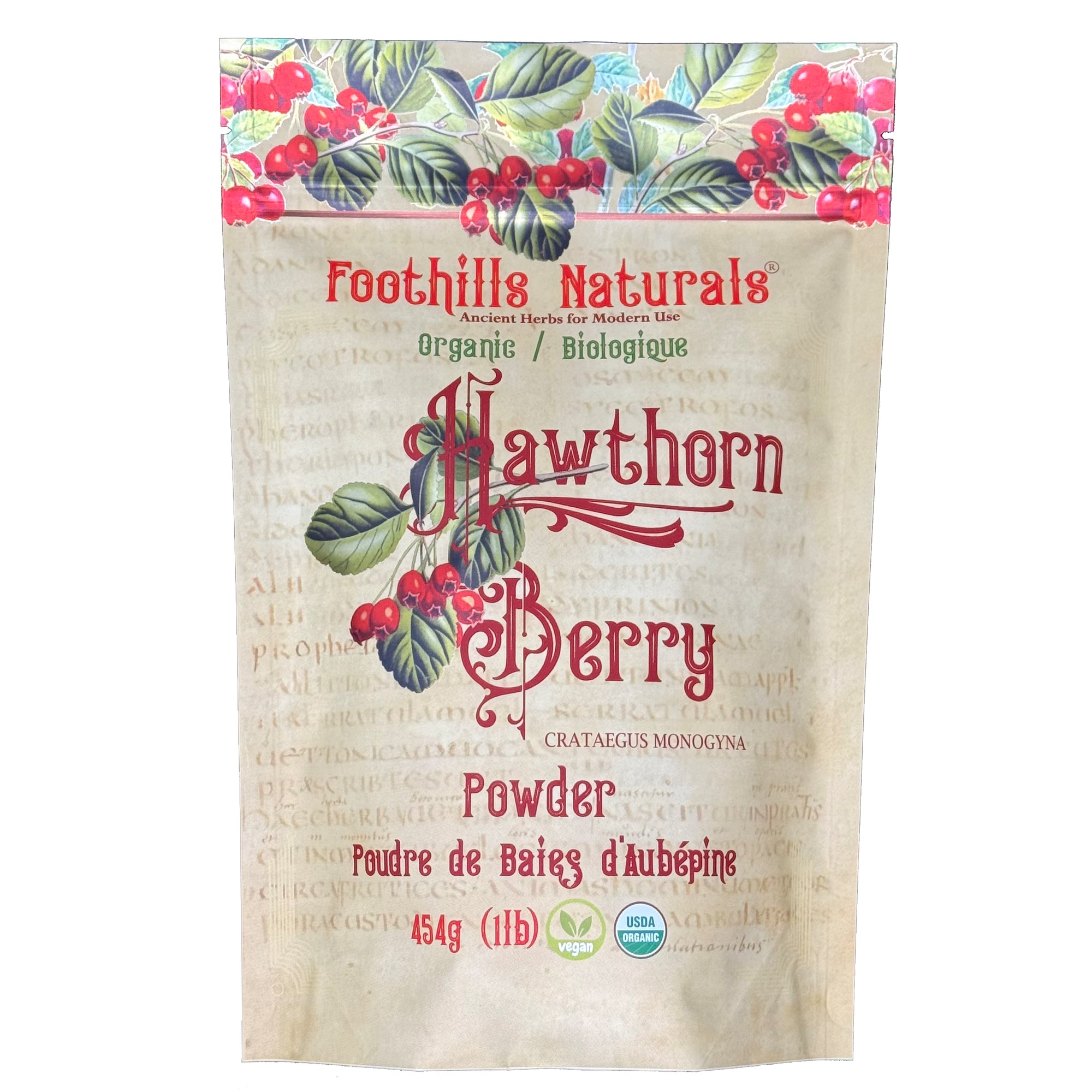 Organic Hawthorn Berry Powder (Crataegus spp.) – Finely Ground Fruit P ...