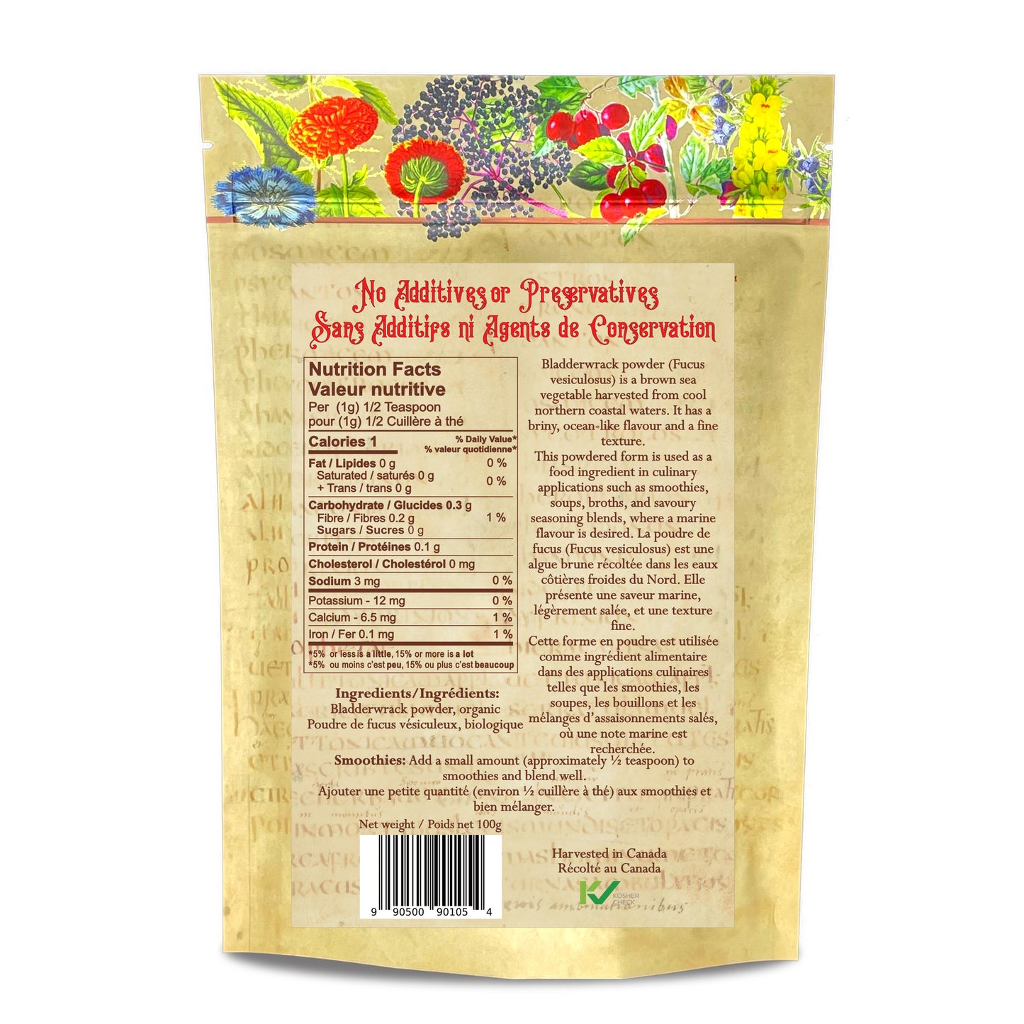 Bladderwrack Powder, Organic - Canadian