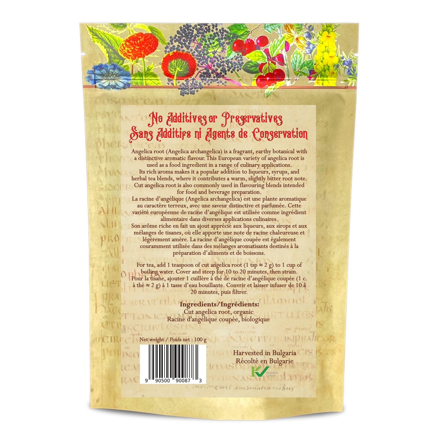 Organic Angelica Root Cut (ANGELICA ARCHANGELICA) – Dried Botanical for Tea & Preparations