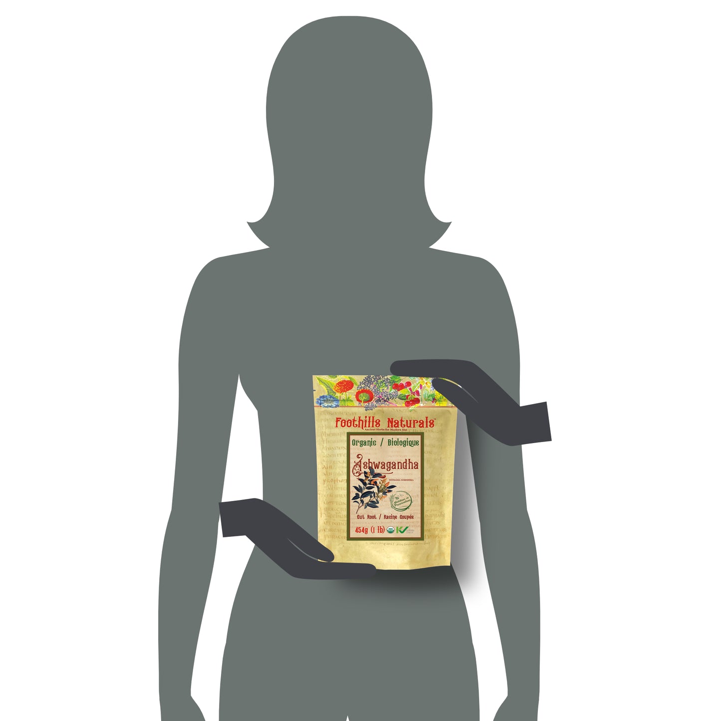 Organic Ashwagandha Root, Whole (Withania somnifera)