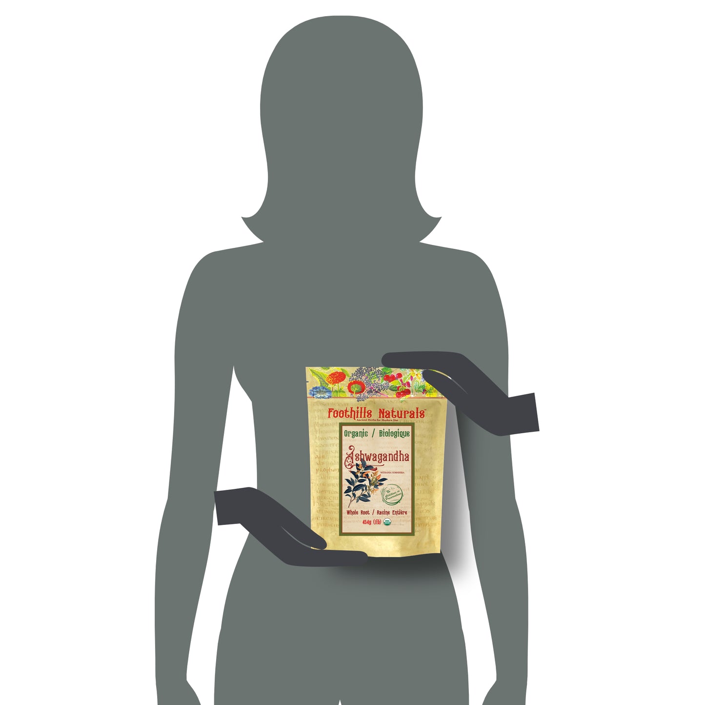 Organic Ashwagandha Root, Whole (Withania somnifera)