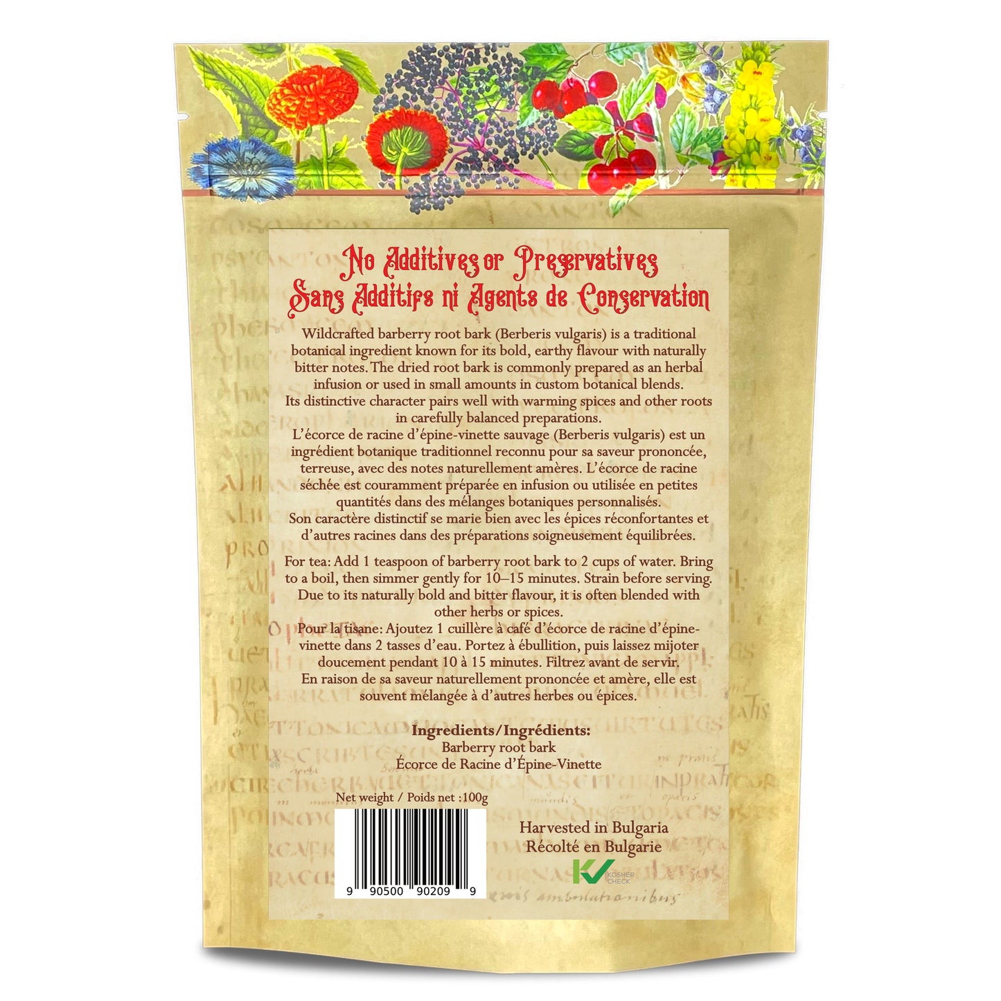Barberry Root (Berberis vulgaris) – Wildcrafted – Dried Root for Tea & Decoction