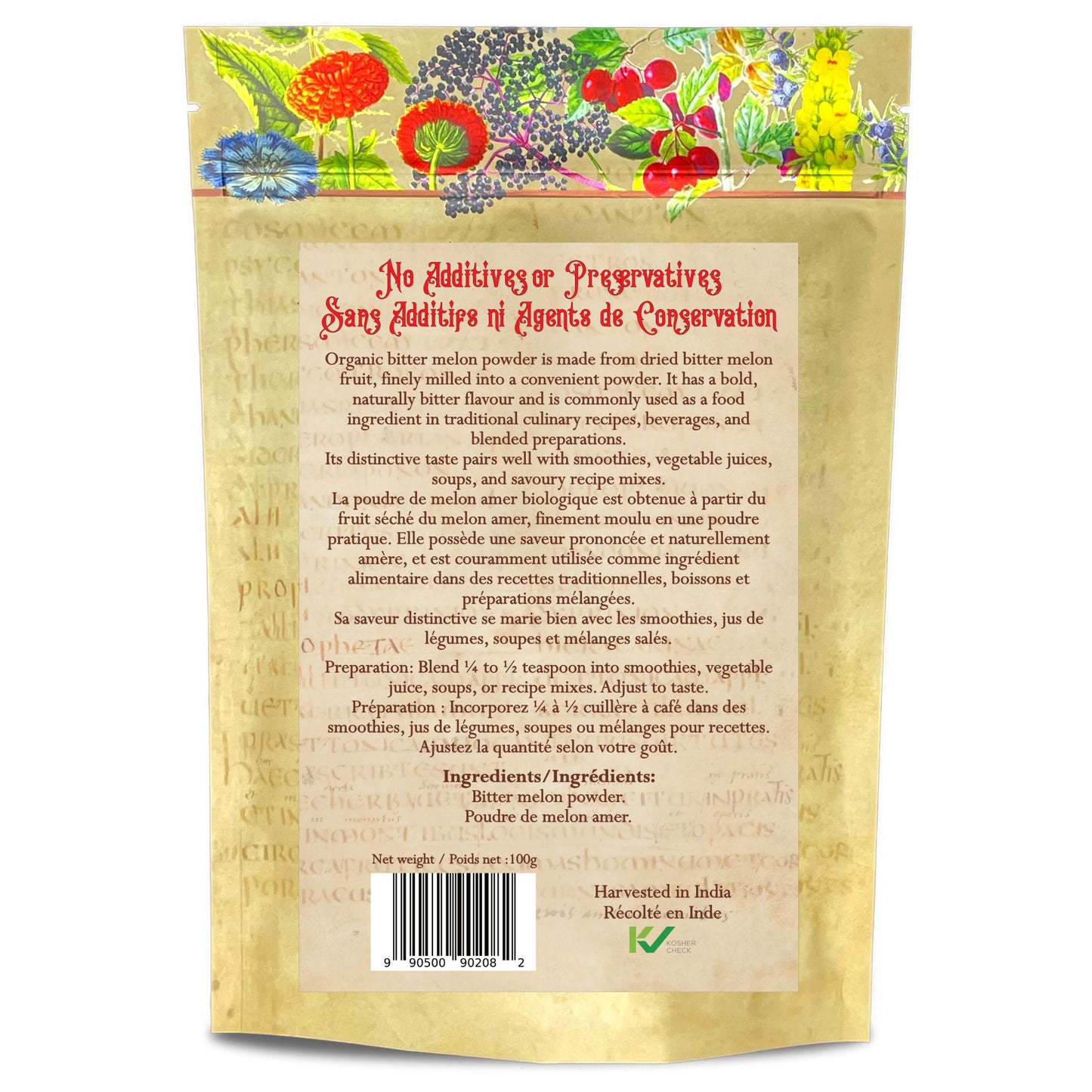 Bitter Melon Powder - Bitter Gourd (MOMORDICA CHARANTIA) - Finely Ground – Single Ingredient