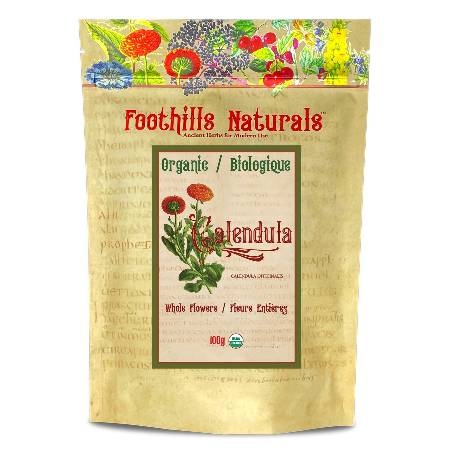 Organic Spring Renewal Collection with Calendula, nettle Leaf, Dandelion Root, Astragalus Root, Rosehips and Schisandra Berry