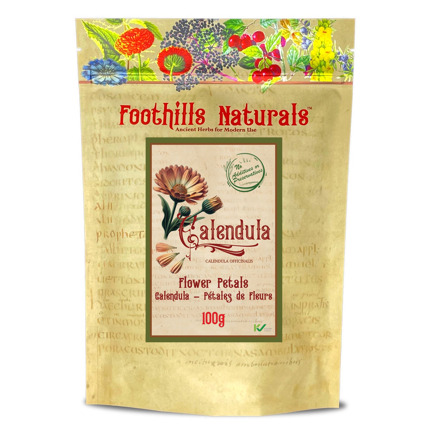 Calendula Petals (CALENDULA OFFICINALIS) – Dried Flower Petals for Tea & Culinary Use