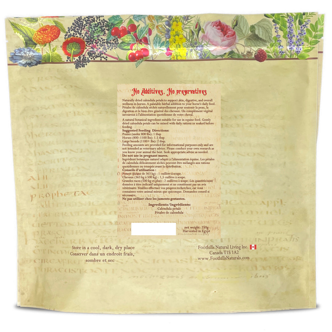 Calendula petals for Horse Treats and Wellness