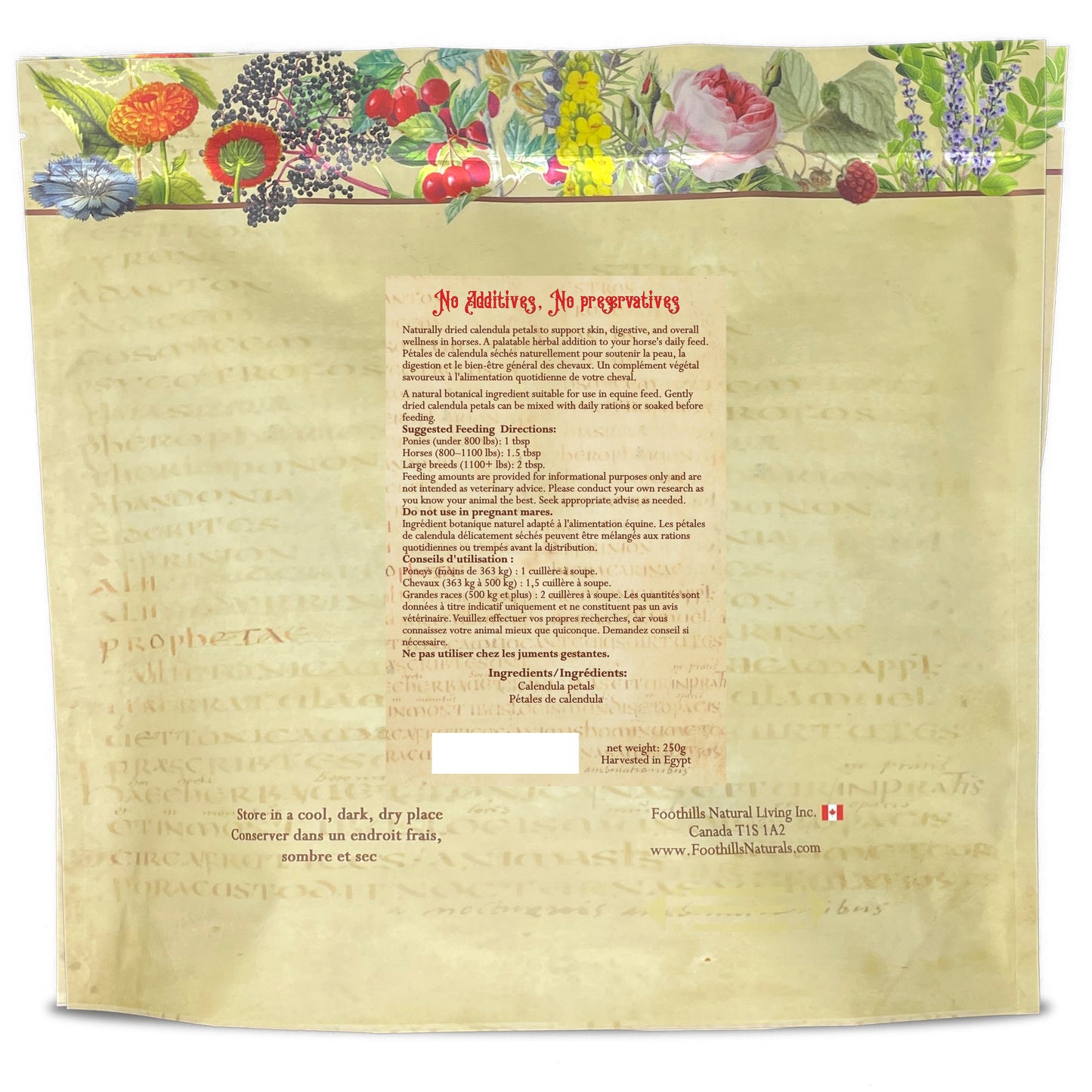 Organic Calendula Petals Horse Treats