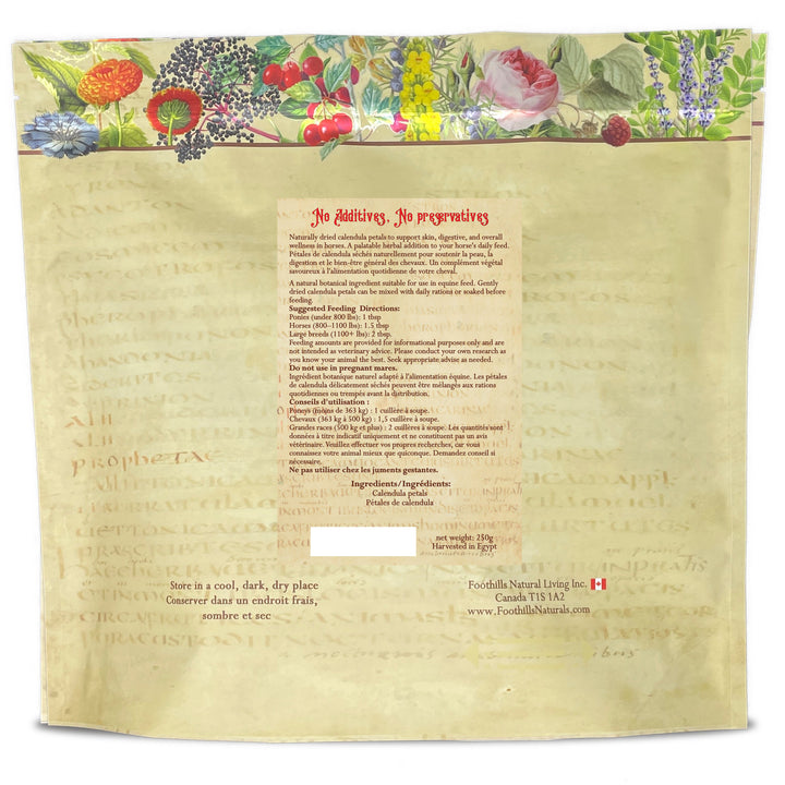 Calendula petals for Horse Treats and Wellness