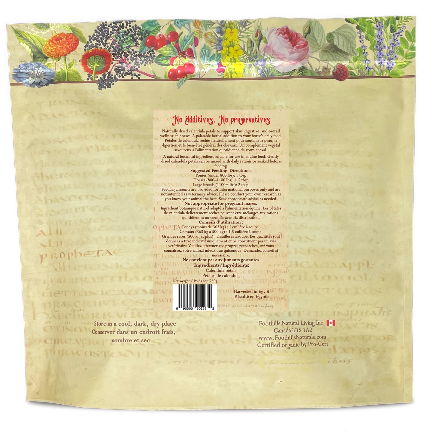 Organic Calendula Petals for Horse, Treats (CALENDULA OFFICINALIS ) Pure Dried Calendula Flowers