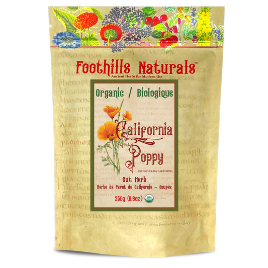 Organic California Poppy Cut Herb (ESCHSCHOLZIA CALIFORNIA) – Dried Botanical for Tea & Blends