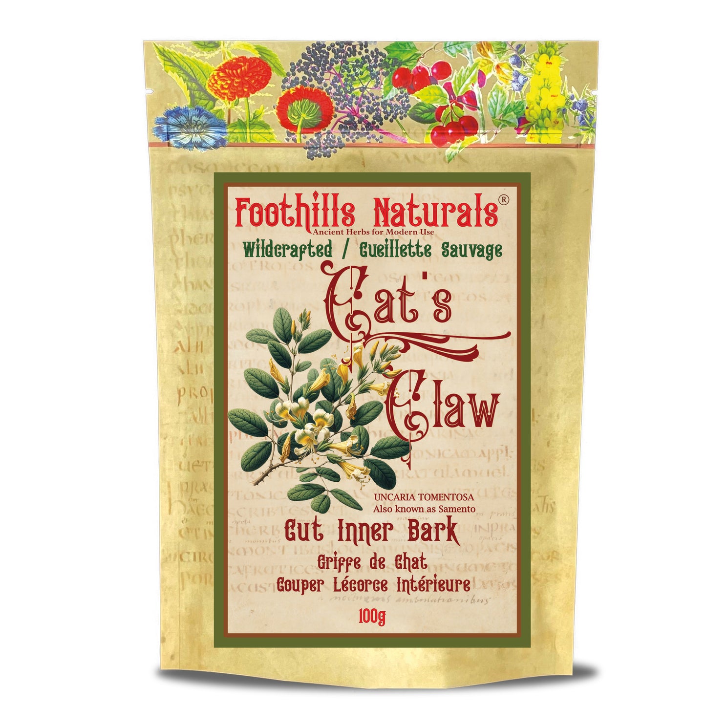 Cat’s Claw Inner Bark Cut, Samento (Uncaria tomentosa) – Wildcrafted - Herbal Tea & Decoction Botanical