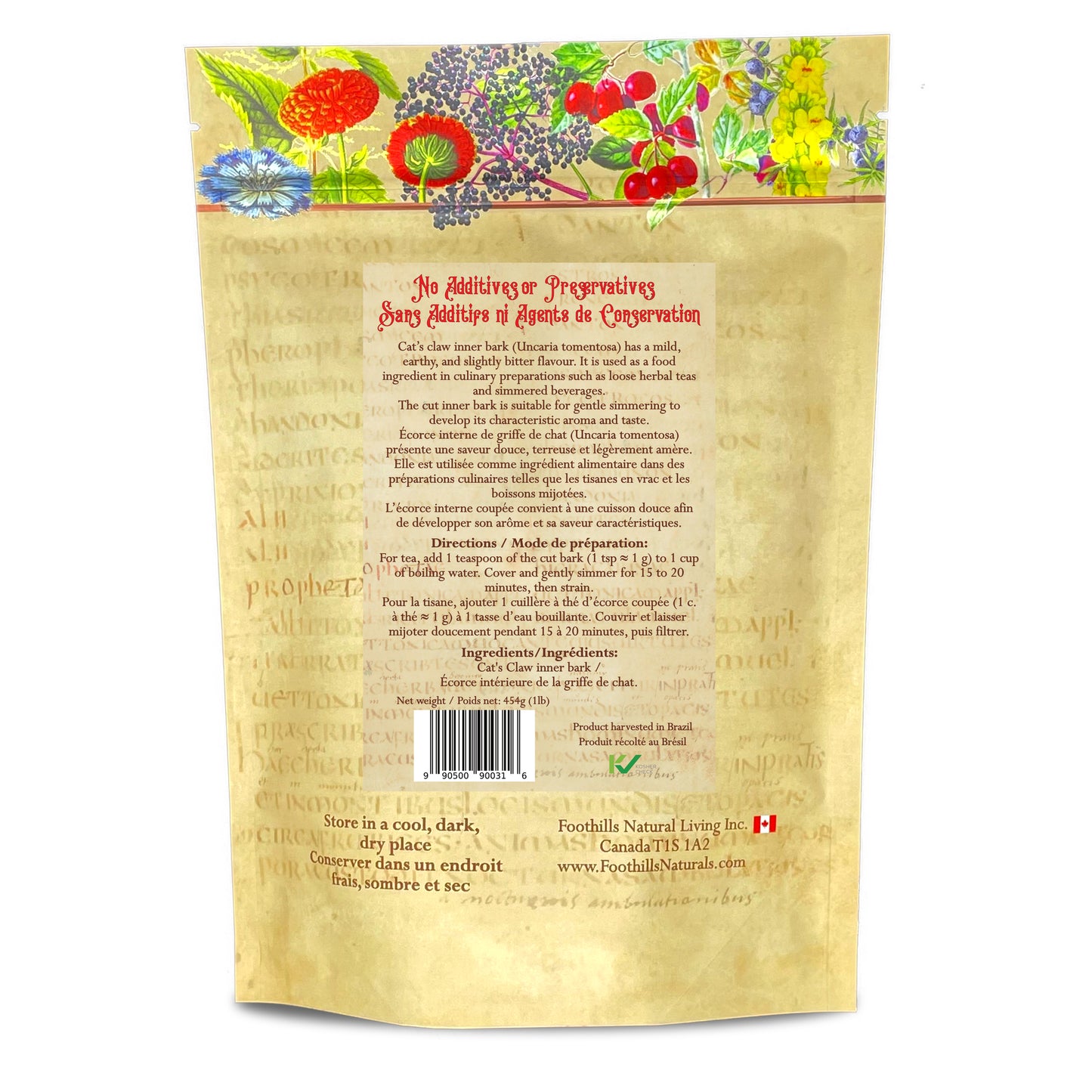 Cat’s Claw Inner Bark Cut, Samento (Uncaria tomentosa) – Wildcrafted - Herbal Tea & Decoction Botanical