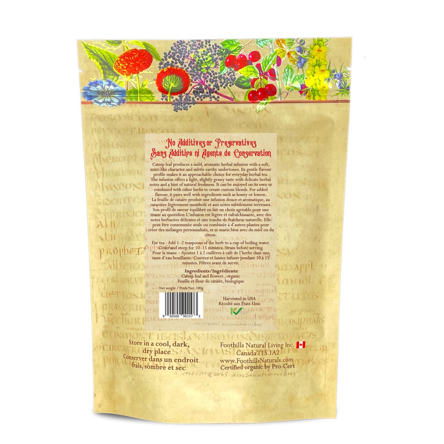 Organic Catnip Leaf (Nepeta cataria)  – Dried Herb for Tea & Infusions