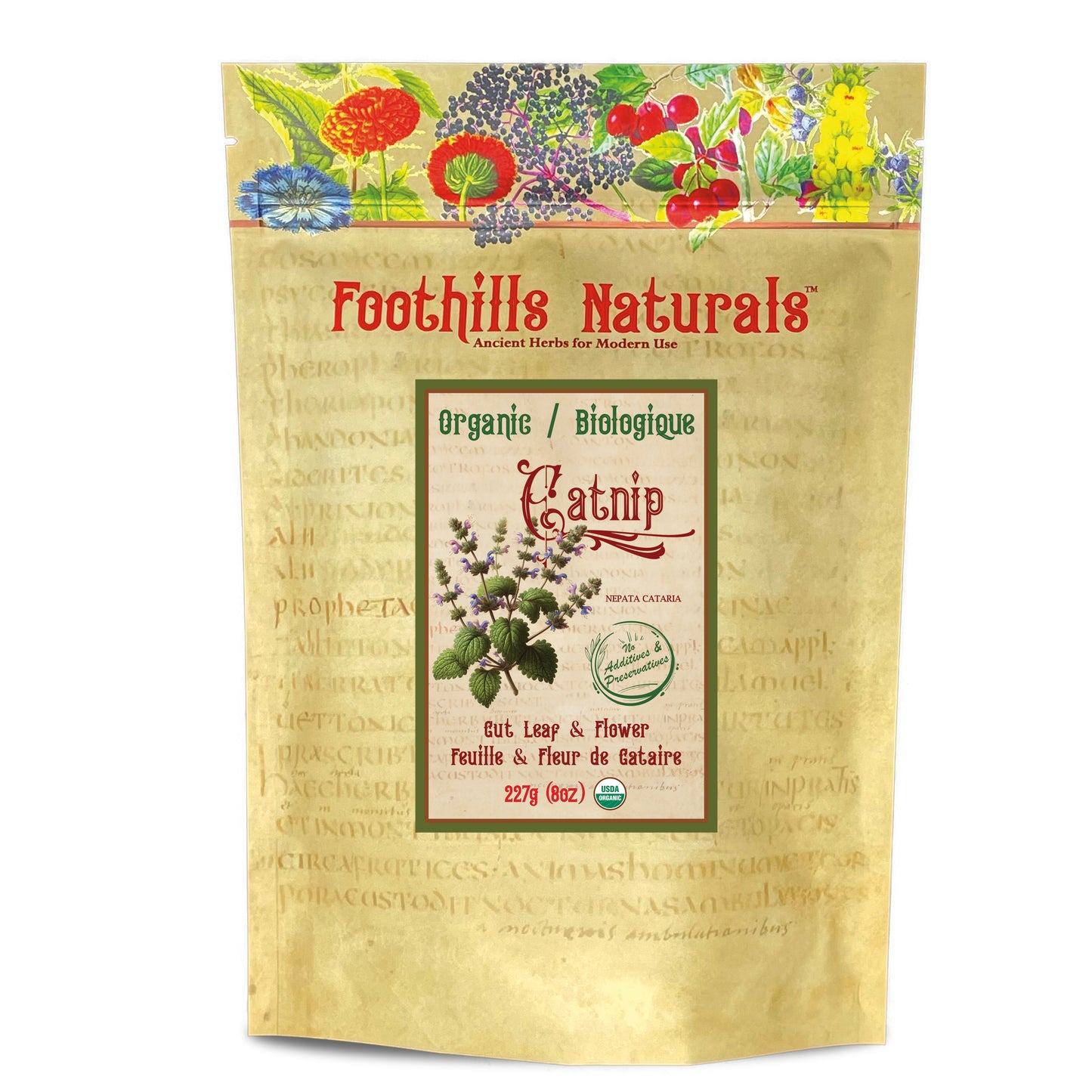 Organic Catnip Leaf (Nepeta cataria)  – Dried Herb for Tea & Infusions