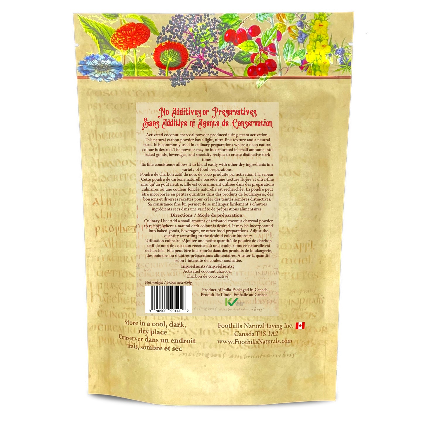 Coconut Activated Charcoal Powder – Food Grade 454g (1 lb)