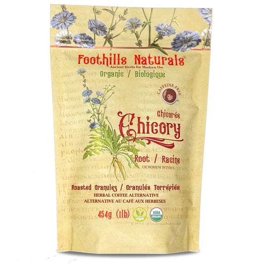 Organic Roasted Chicory Root Granules (Cichorium intybus)