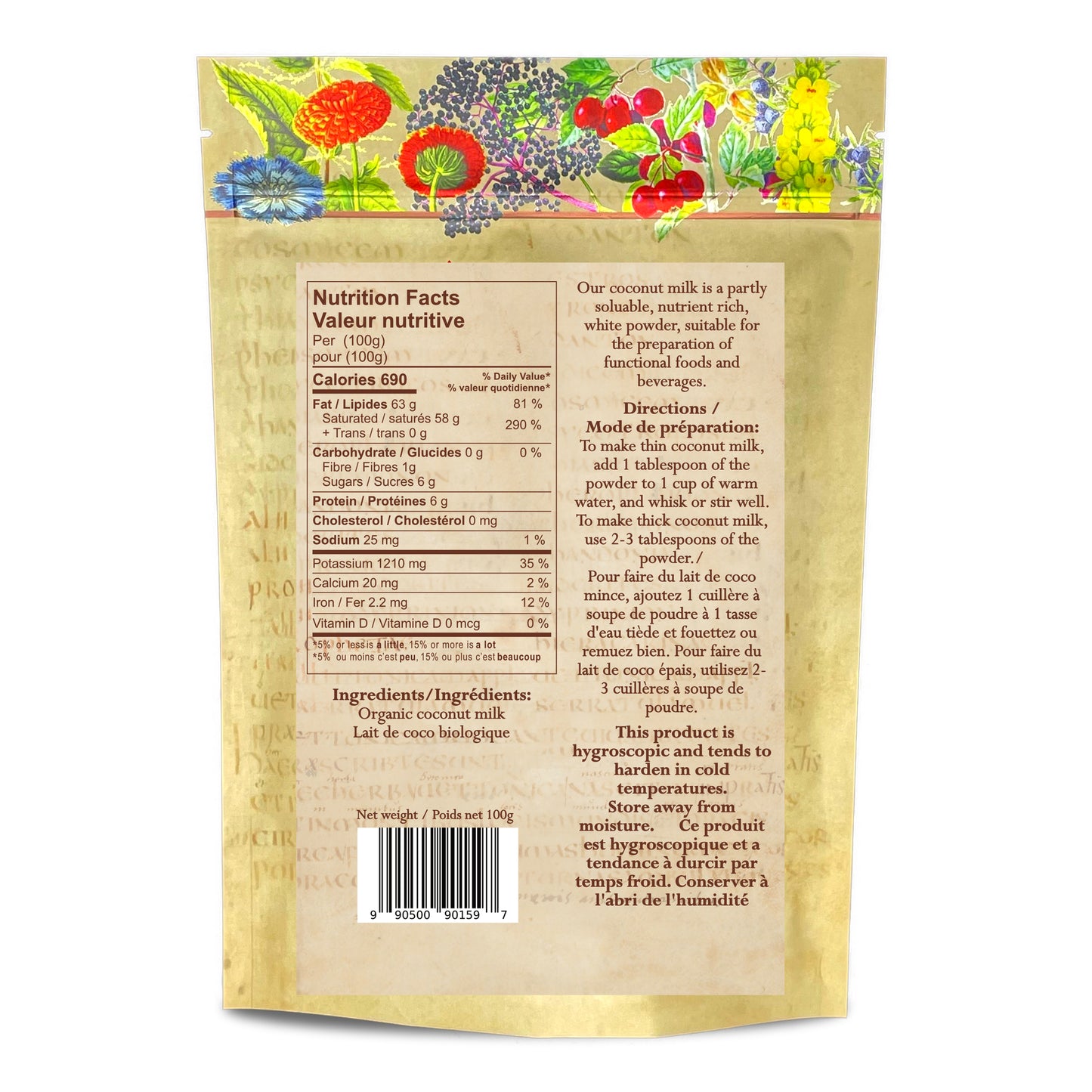 Organic Coconut Milk Powder – Rich, Creamy Powder for Smoothies, Baking & Cooking
