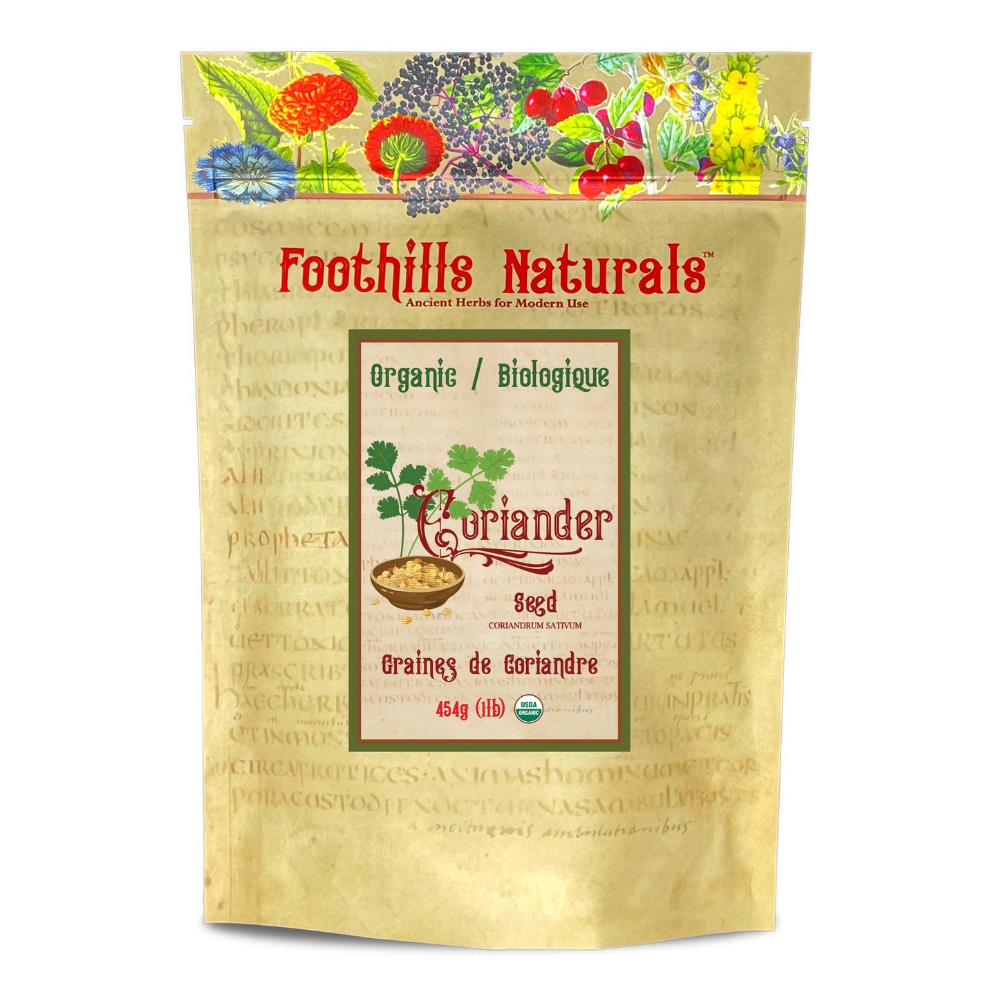 Organic Coriander Seeds Whole (Coriandrum sativum) – Aromatic Spice for Cooking & Blends