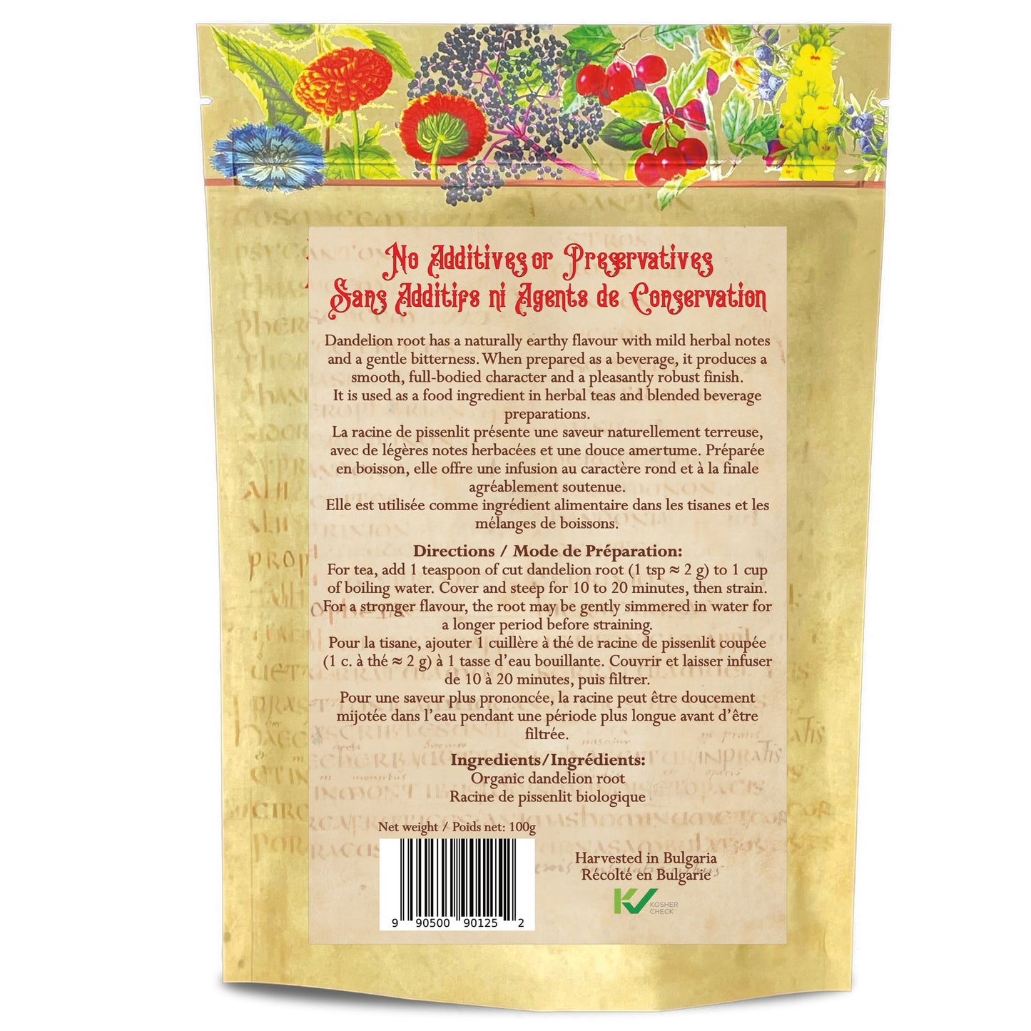 Organic Dandelion Root – Cut (Taraxacum officinale)