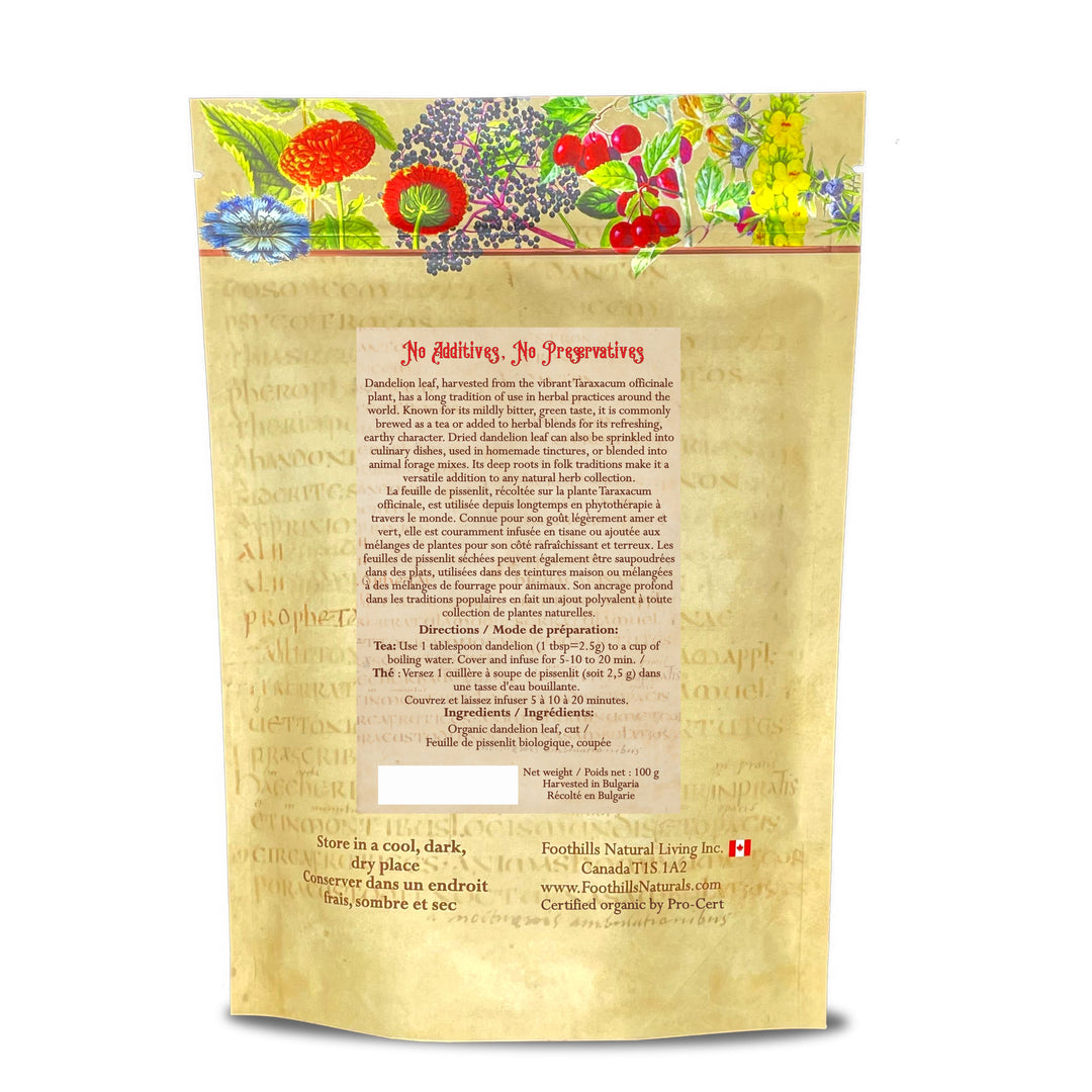 Dandelion Leaf Cut Organic