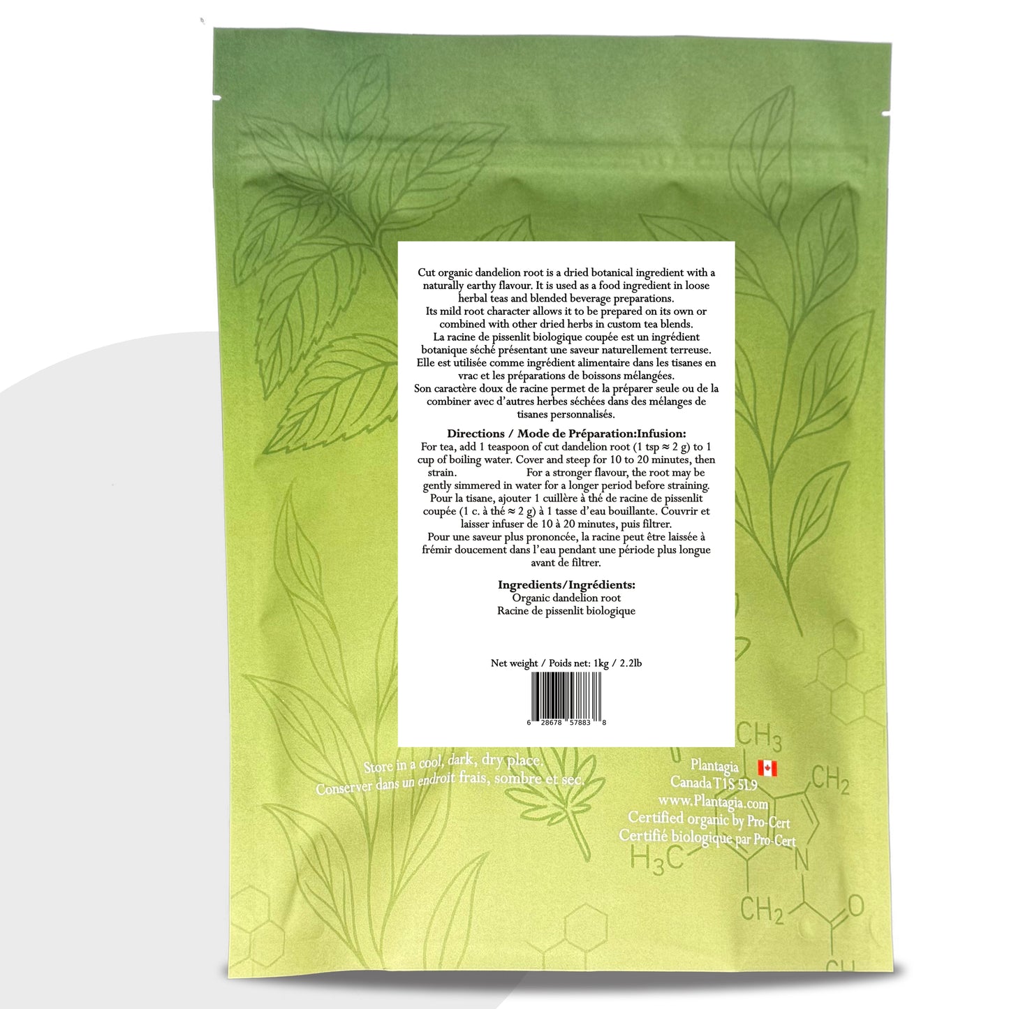 Dandelion Root Cut Organic (Taraxacum officinale)