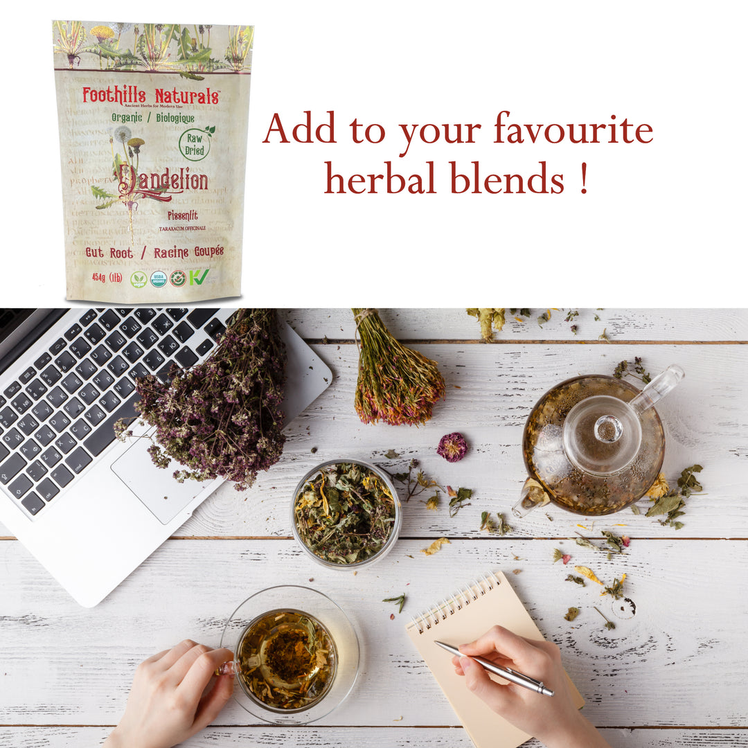 Dandelion Root Organic - Raw Dried, Cut