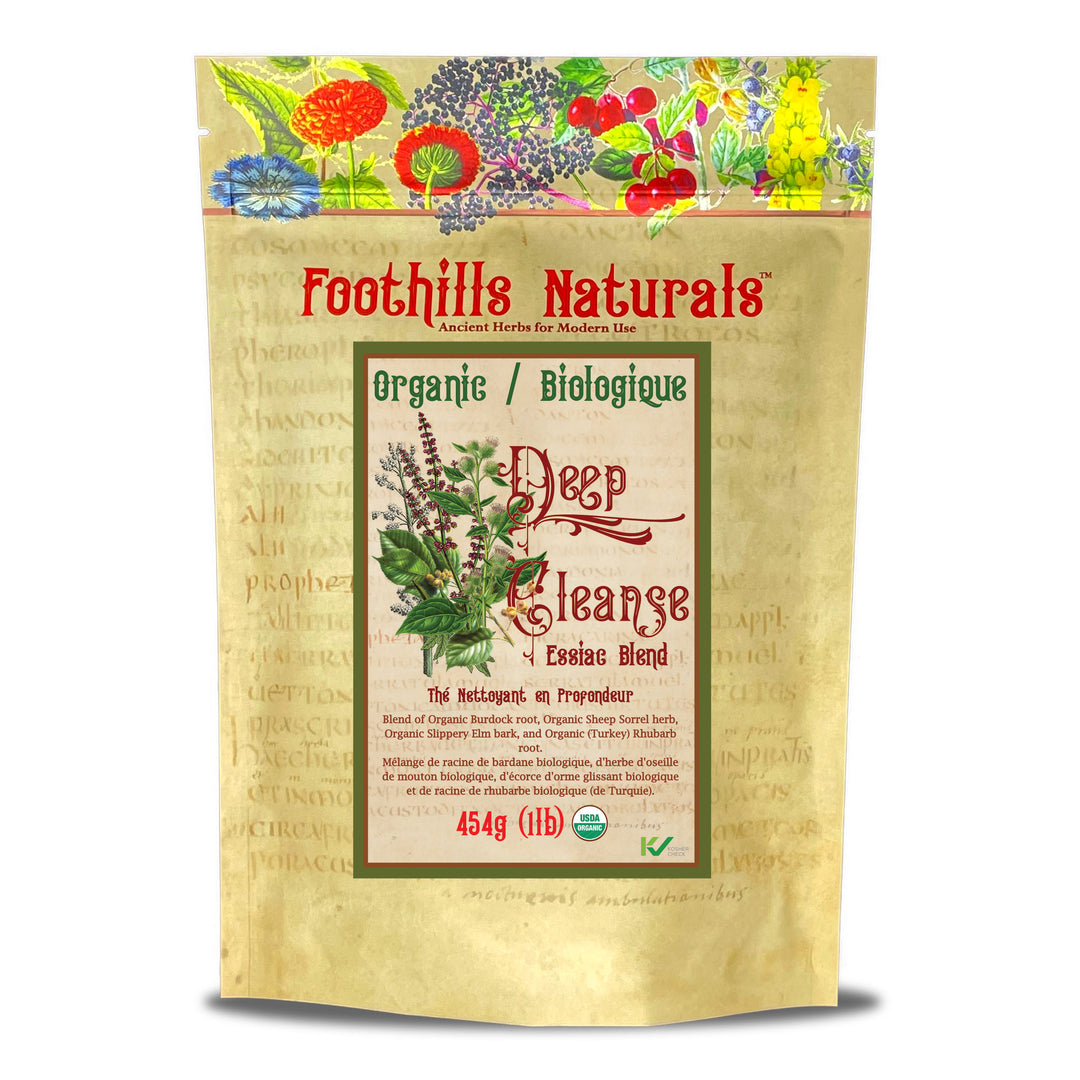Deep Cleanse Tea Essiac Formula Organic - 1 Pound (454g) Traditional 4 Herb Recipe -  400+ Servings