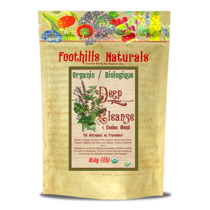 Deep Cleanse Tea Essiac Formula Organic - 1 Pound (454g) Traditional 4 Herb Recipe -  400+ Servings