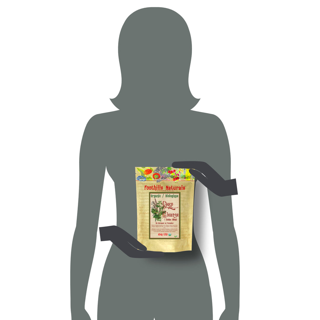 Deep Cleanse Tea Essiac Formula Organic - 1 Pound (454g) Traditional 4 Herb Recipe -  400+ Servings