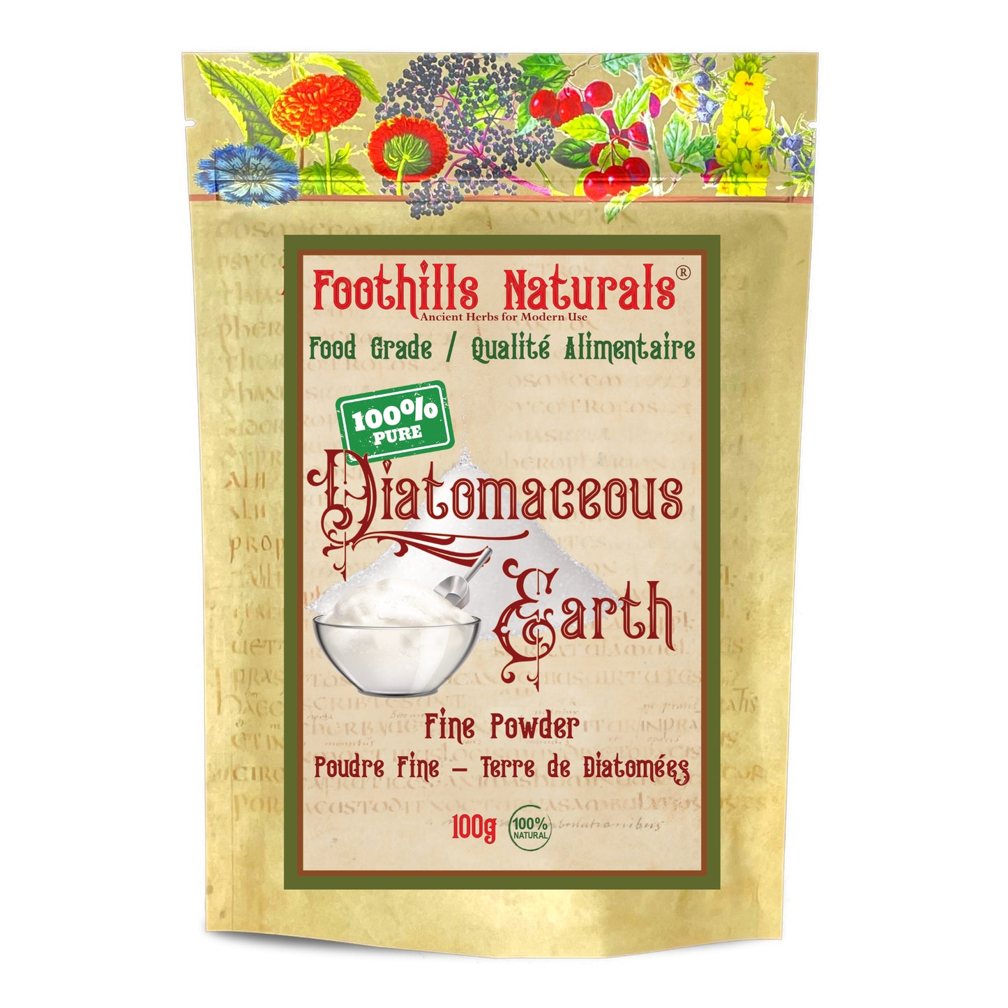 Food Grade Diatomaceous Earth Powder – Uncalcined – Fine Natural Silica Powder