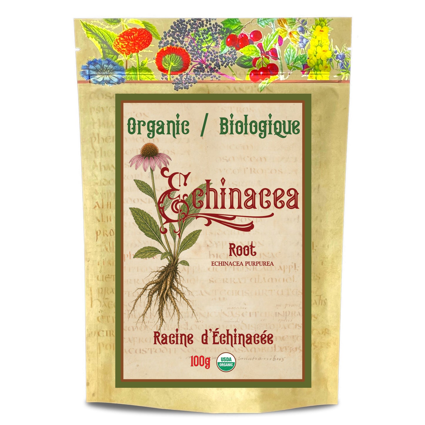 Organic Echinacea Root (Echinacea purpurea)