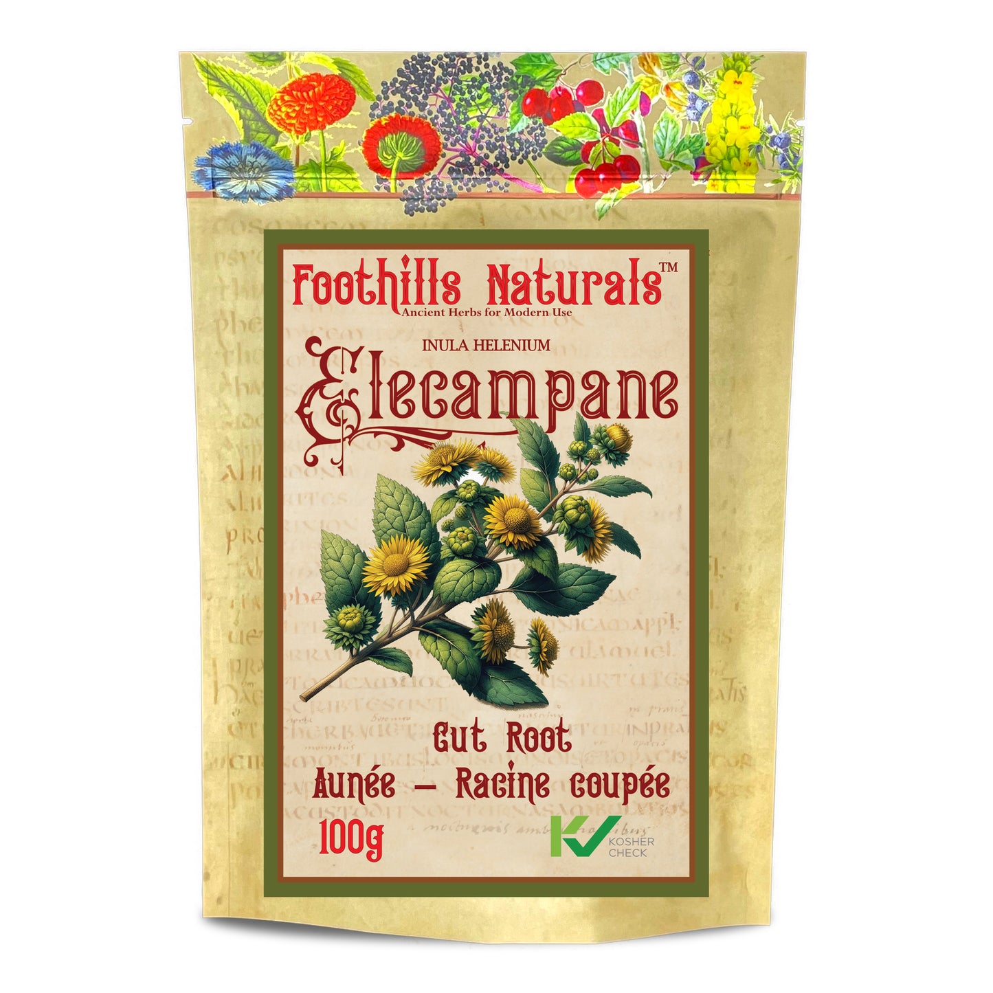 Elecampane Root, Cut