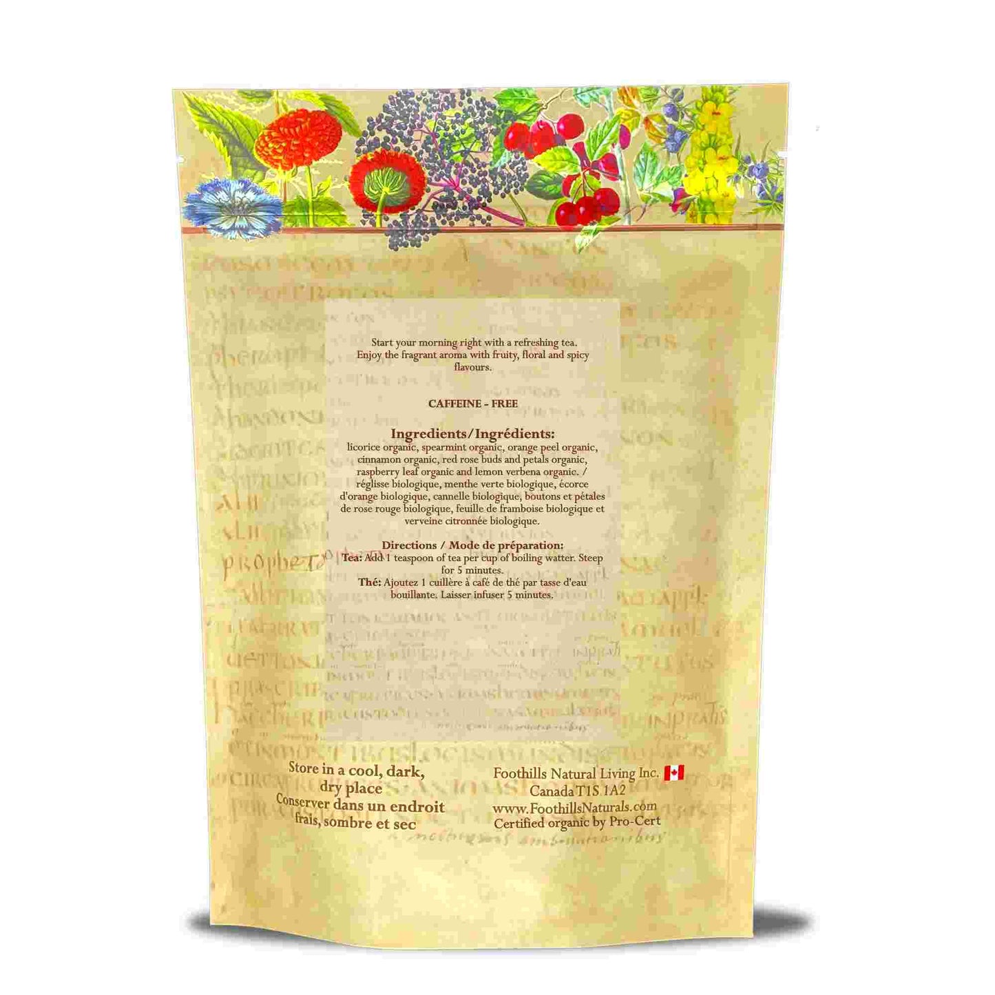 Fairy Morning Herbal Tea Blend – Organic – Licorice, Spearmint, Orange Peel, Rose & Cinnamon