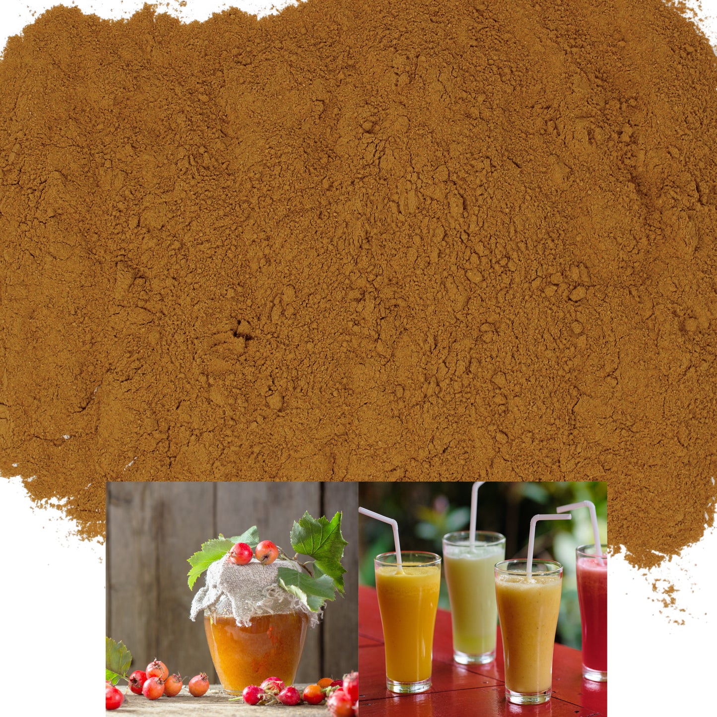 Organic Hawthorn Berry Powder (Crataegus spp.) – Finely Ground Fruit Powder for Smoothies, Tea & Recipes