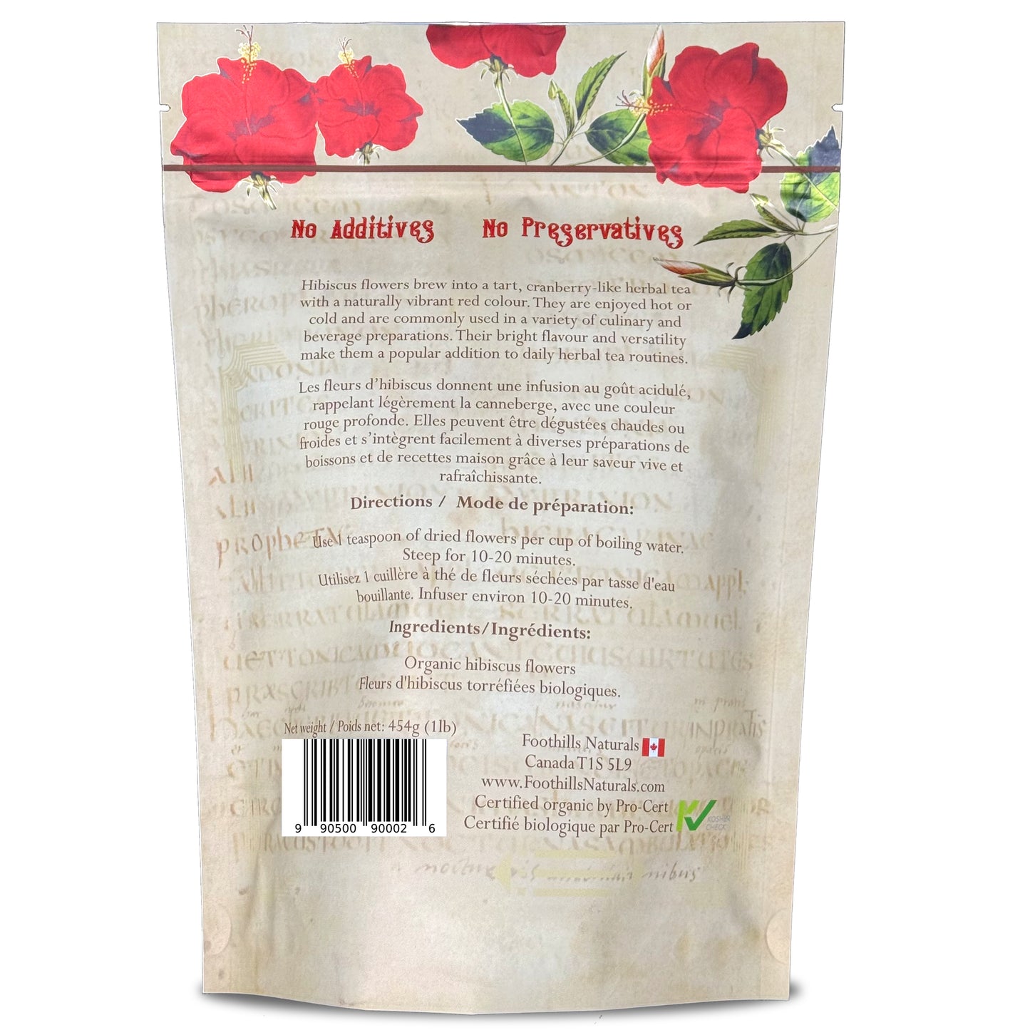 Organic Hibiscus Flowers – Cut (Hibiscus sabdariffa)