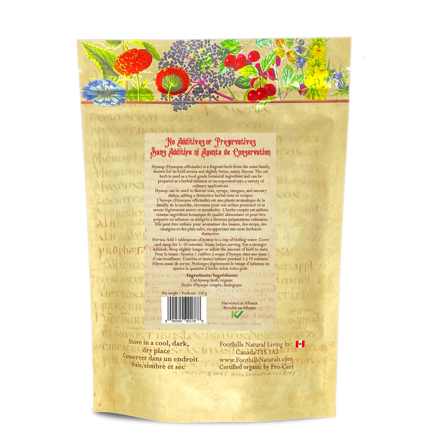 Organic Hyssop Herb (Hyssopus officinalis) – Dried Herb for Tea & Infusions