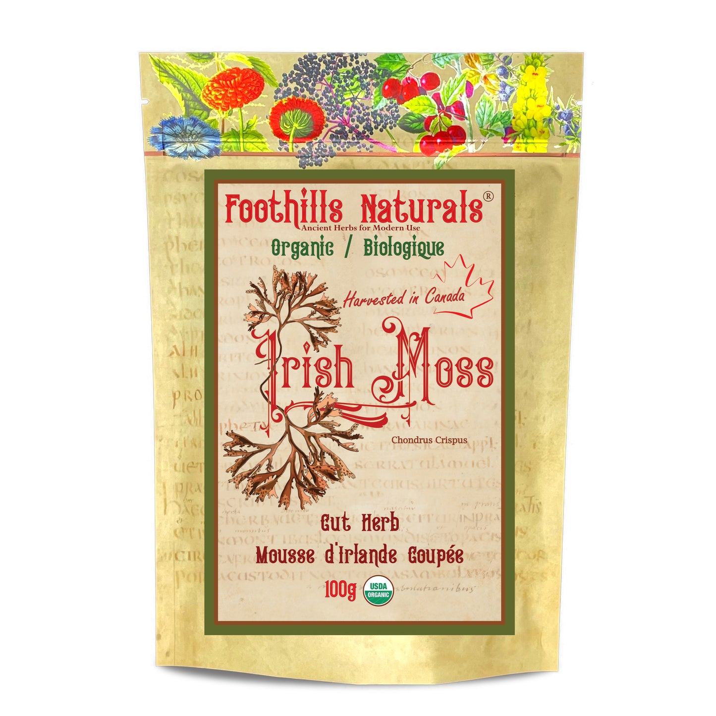 Organic Irish Moss (Chondrus crispus) – Cut & Powder – Canadian Harvested Sea Moss