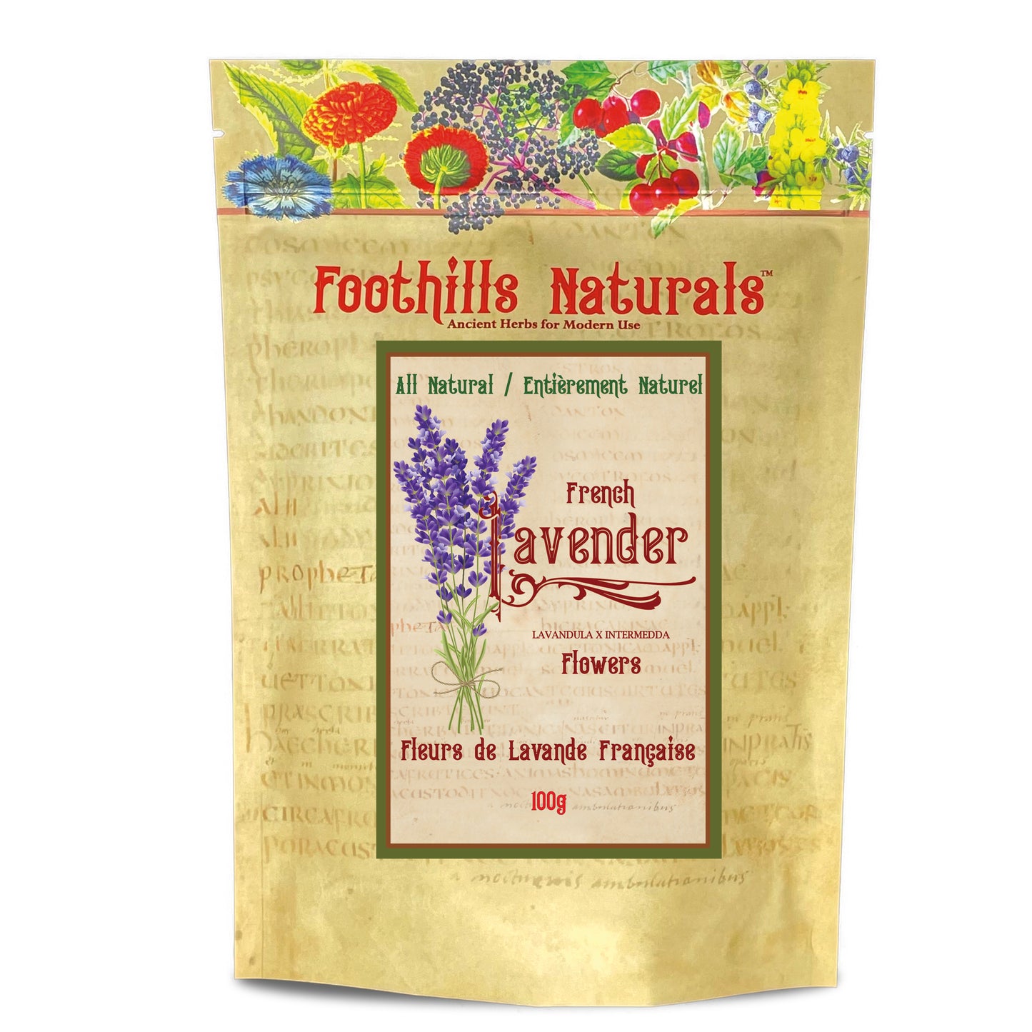 French Lavender Flowers (Lavandula angustifolia) – 454g / 1 lb – Dried Floral Buds for Tea, Culinary & Aromatic Use
