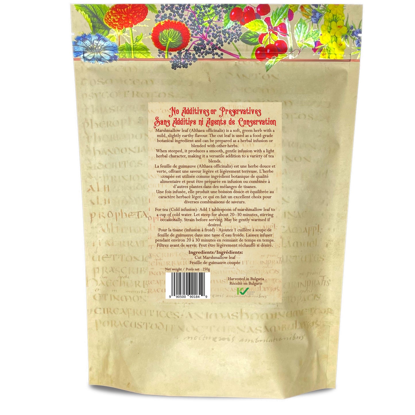 Marshmallow Leaf Cut (Althaea officinalis) – Dried Herb for Tea & Infusions – Single Ingredient