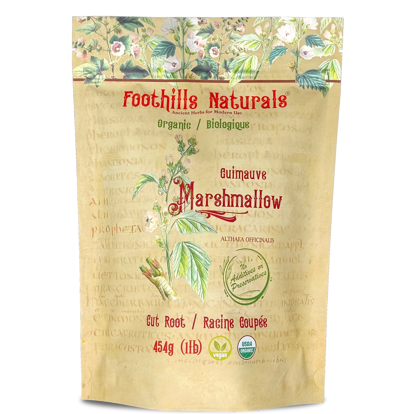 Organic Marshmallow Root Cut (Althaea officinalis) – Dried Root for Tea & Decoction