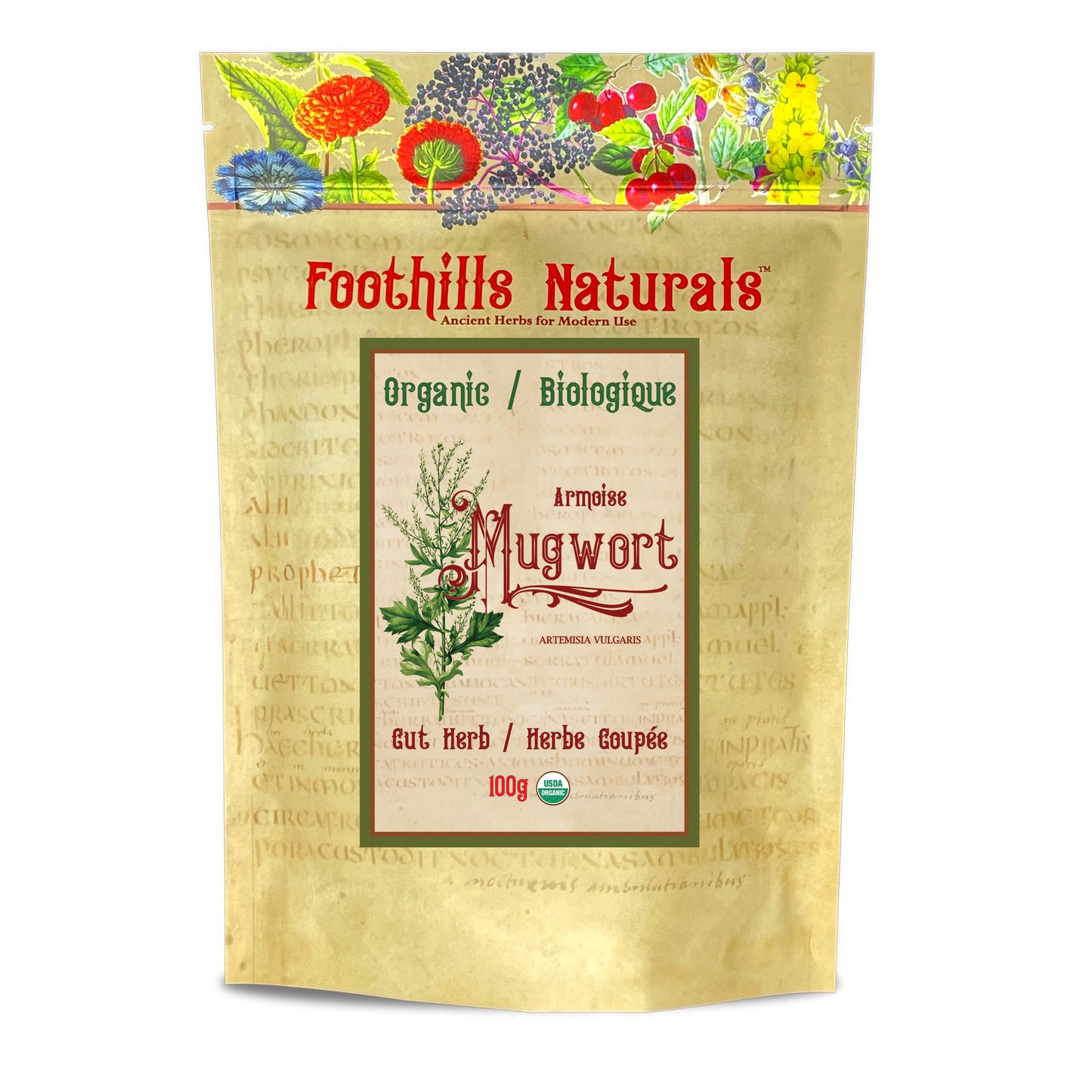 Organic Mugwort Herb (Artemisia vulgaris) – 454g / 1 lb – Dried Herb for Tea & Infusions