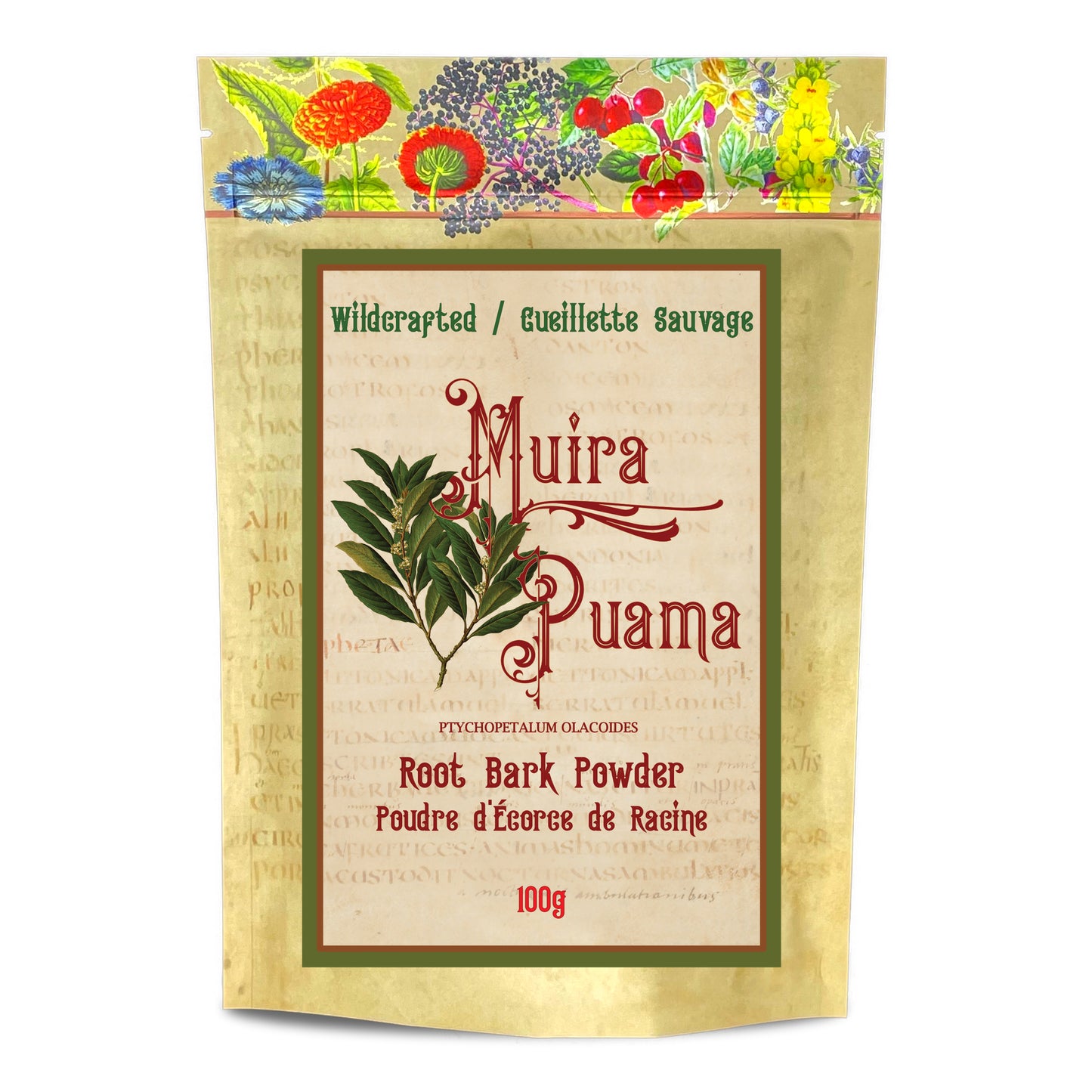 Muira Puama Powdered Root Bark (Ptychopetalum olacoides) – Wildcrafted – 454g / 1 lb – Single Ingredient Botanical Powder