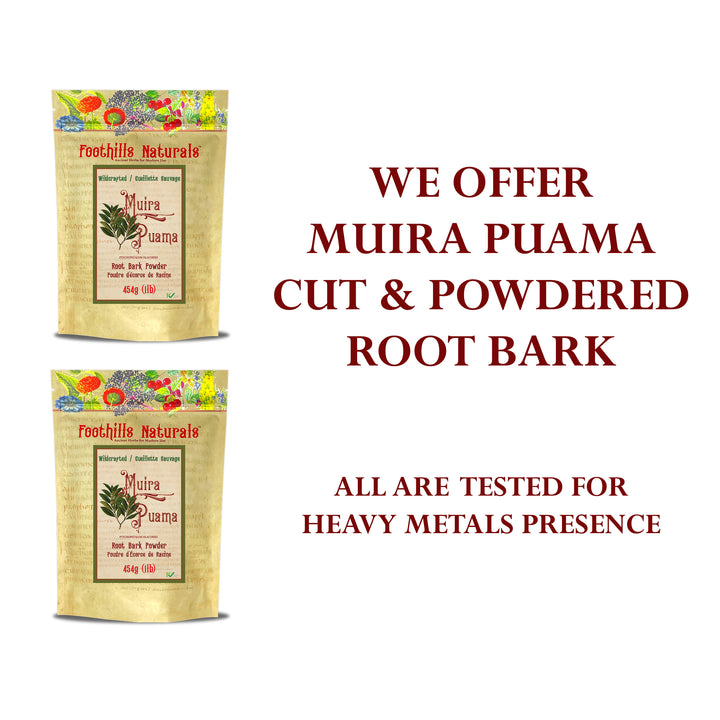 Muira Puama Cut Herb - Aphrodisiac, Stimulant 200+ Servings