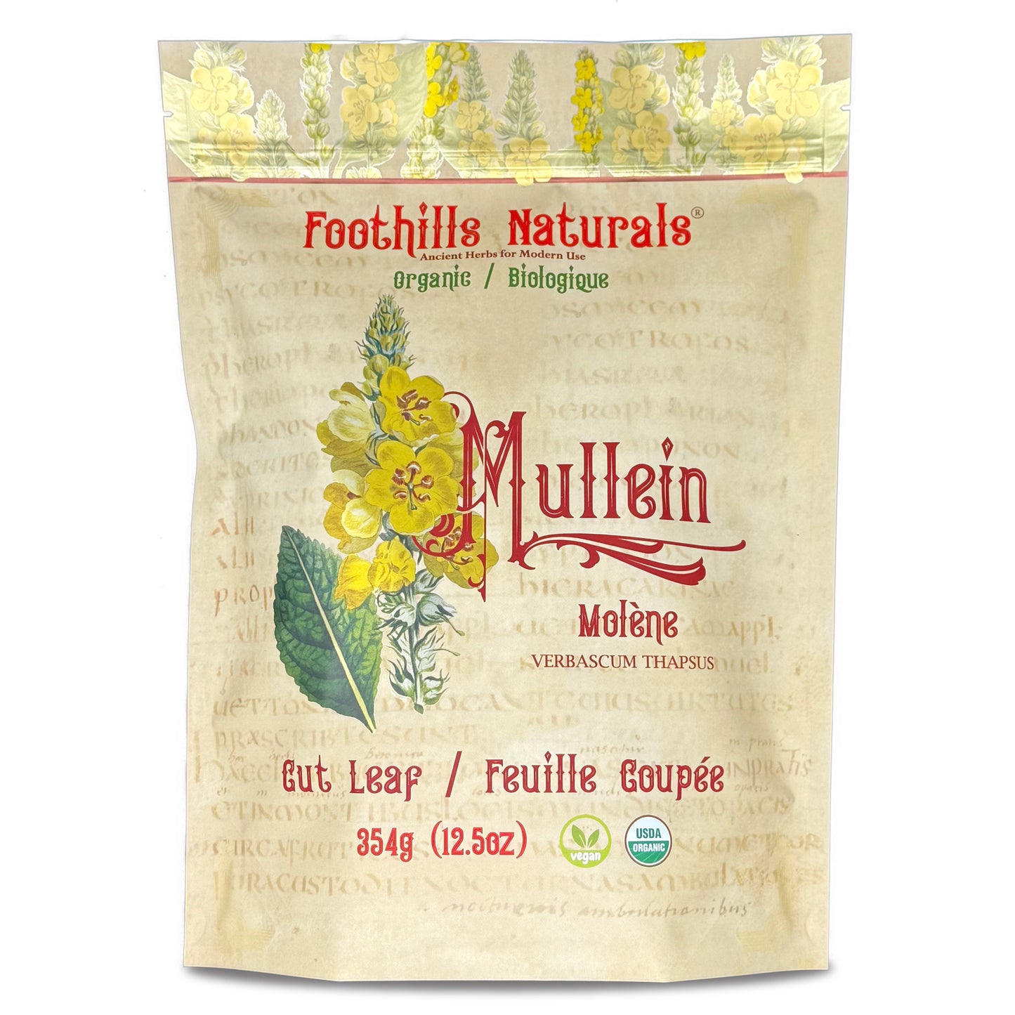 Organic Mullein Cut Leaf (Verbascum thapsus) – 454g / 1 lb – Dried Herb for Tea & Infusions – Single Ingredient