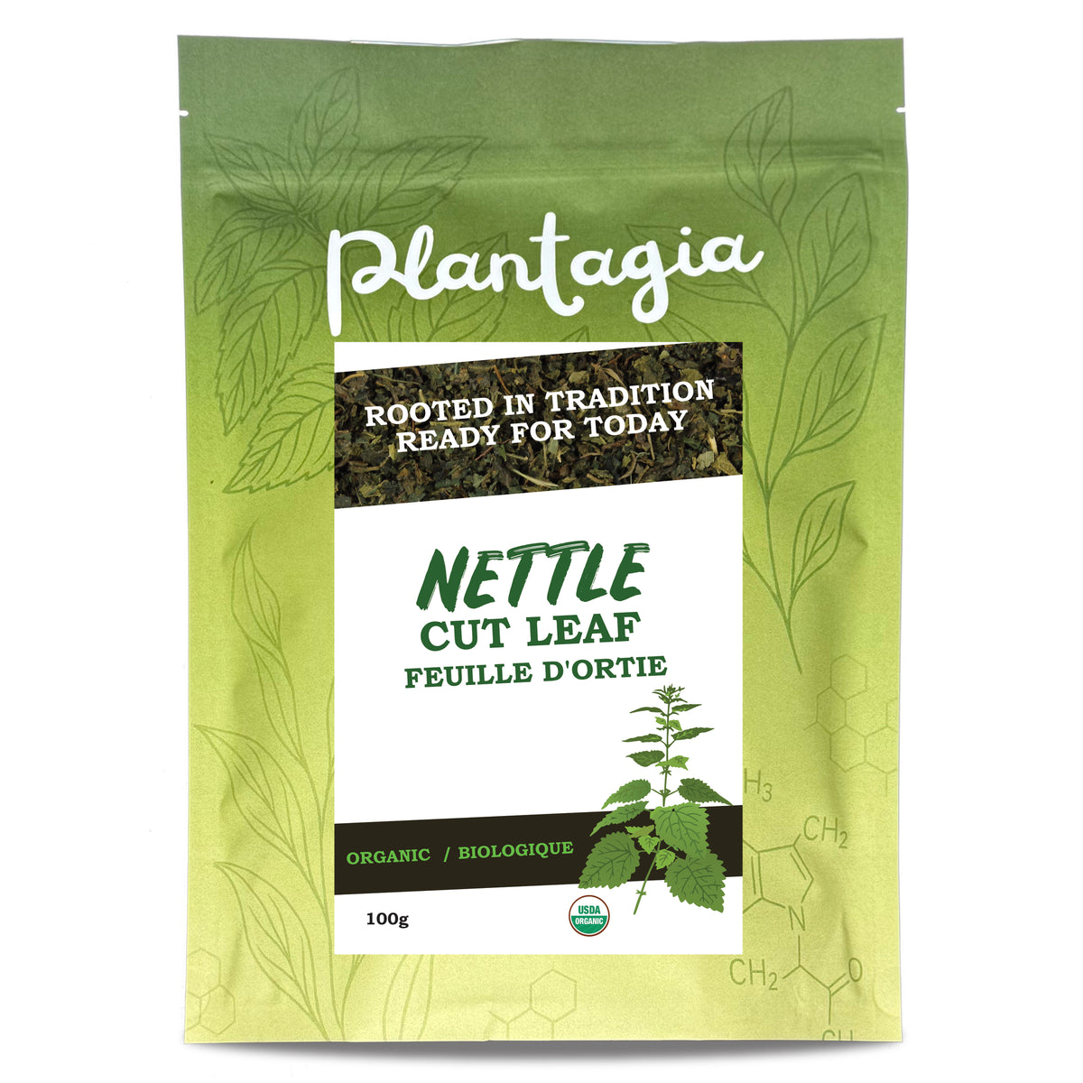 Organic Nettle Leaf ( Urtica Dioica ) Cut, Plantagia