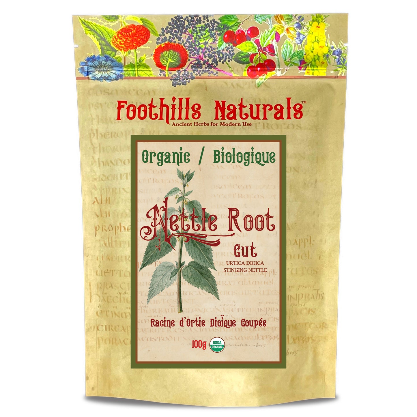 Organic Nettle Root Cut (Urtica dioica) – Dried Root for Tea & Decoction – Single Ingredient