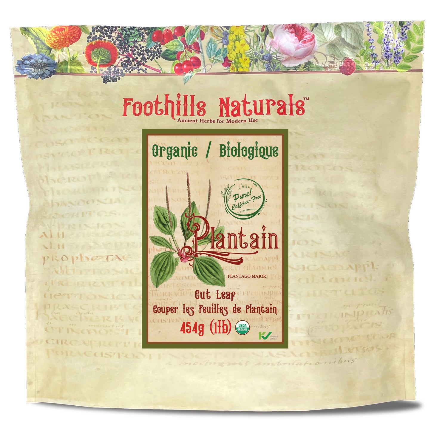 Plantain Leaf Cut Organic (Plantago major)